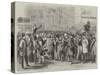 The Crowd at Baltimore Waiting for Mr Lincoln, President of the United States-Thomas Nast-Stretched Canvas