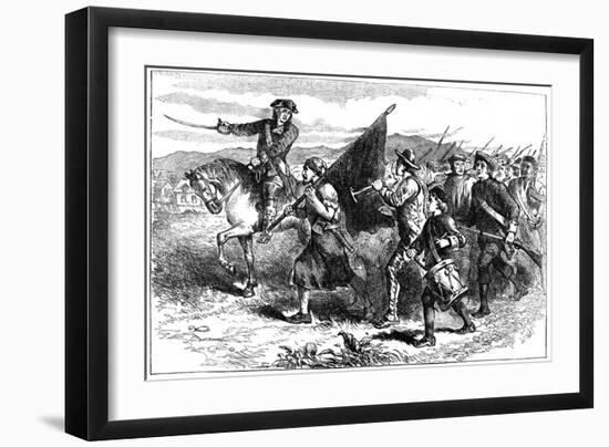 The Crowd at Springfield with the Black Flag, C1776-1781-null-Framed Giclee Print