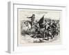 The Crowd at Springfield with the Black Flag, USA, 1870s-null-Framed Giclee Print