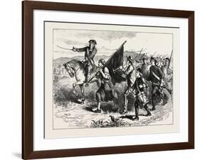 The Crowd at Springfield with the Black Flag, USA, 1870s-null-Framed Giclee Print