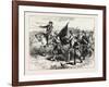 The Crowd at Springfield with the Black Flag, USA, 1870s-null-Framed Giclee Print