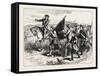 The Crowd at Springfield with the Black Flag, USA, 1870s-null-Framed Stretched Canvas