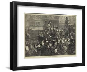 The Crowd Illuminated-null-Framed Premium Giclee Print