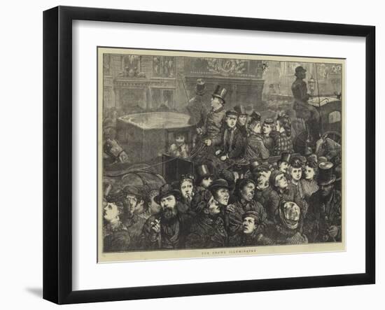 The Crowd Illuminated-null-Framed Giclee Print