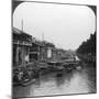 The Crowded Canal, from the English Bridge, Canton, China, 1901-HC White-Mounted Photographic Print