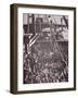 The Crowded Deck of an Immigrant Ship Entering New York Harbour, c.1905-null-Framed Premium Photographic Print