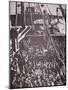 The Crowded Deck of an Immigrant Ship Entering New York Harbour, c.1905-null-Mounted Premium Photographic Print