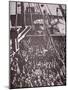 The Crowded Deck of an Immigrant Ship Entering New York Harbour, c.1905-null-Mounted Photographic Print
