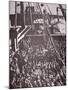 The Crowded Deck of an Immigrant Ship Entering New York Harbour, c.1905-null-Mounted Photographic Print