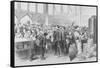 The Crowded Lunch Counter of an American Railroad Station, 1870S-null-Framed Stretched Canvas