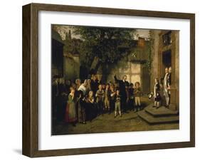 The Crown Prince Visiting the Countryside, 1873-Hubert Salentin-Framed Giclee Print