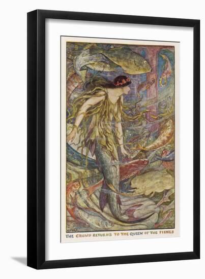 The Crown Returns to the Queen of the Fishes-Henry Justice Ford-Framed Art Print