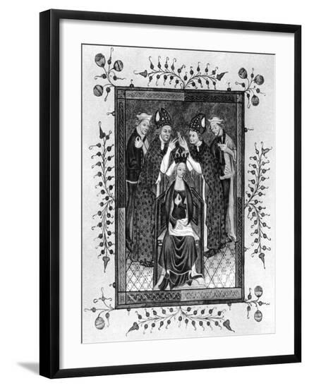 The Crowning of a Queen, Late 14th Century--Framed Giclee Print