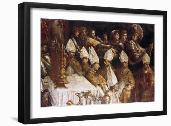 The Crowning of Charlemagne (Detail), C1514-Raphael-Framed Giclee Print