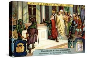 The Crowning of Charlemagne in Rome 800-null-Stretched Canvas