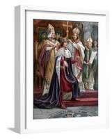 The Crowning of Edward I, Westminster, 19 August 1274-null-Framed Giclee Print