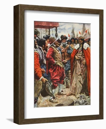 The Crowning of Powhatan-Arthur C. Michael-Framed Giclee Print