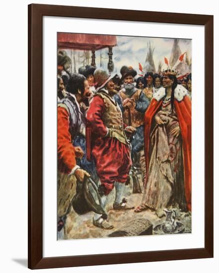 The Crowning of Powhatan-Arthur C. Michael-Framed Giclee Print