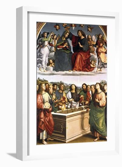 The Crowning of the Virgin (Oddi Alta), 1502-1503-Raphael-Framed Giclee Print