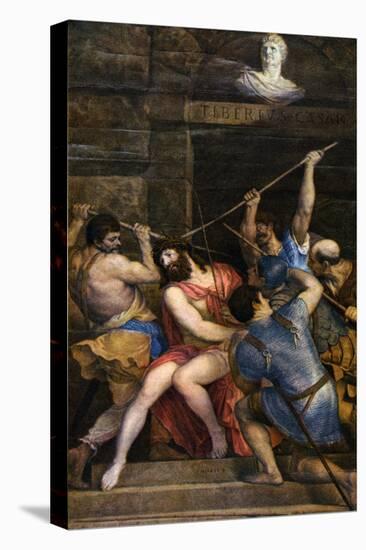 The Crowning with Thorns, C1542-Titian (Tiziano Vecelli)-Stretched Canvas