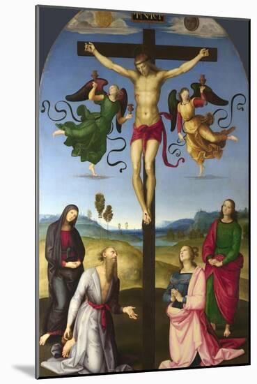 The Crucified Christ with the Virgin Mary, Saints and Angels (The Mond Crucifixio), 1502-1503-Raphael-Mounted Giclee Print