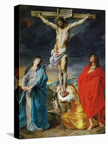 The Crucified Christ with the Virgin Mary, Saints John the Baptist and Mary Magdalene-Sir Anthony Van Dyck-Stretched Canvas