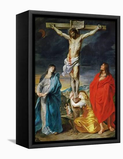 The Crucified Christ with the Virgin Mary, Saints John the Baptist and Mary Magdalene-Sir Anthony Van Dyck-Framed Stretched Canvas