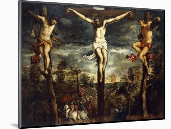 The Crucifixion, 1554-55-Jacopo Robusti Tintoretto-Mounted Giclee Print