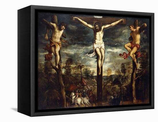 The Crucifixion, 1554-55-Jacopo Robusti Tintoretto-Framed Stretched Canvas