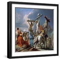 The Crucifixion, 1745-50-Giambattista & Giandomenico Tiepolo-Framed Giclee Print