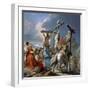 The Crucifixion, 1745-50-Giambattista & Giandomenico Tiepolo-Framed Giclee Print