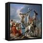 The Crucifixion, 1745-50-Giambattista & Giandomenico Tiepolo-Framed Stretched Canvas