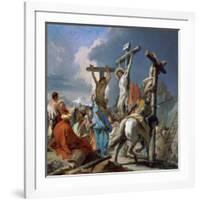 The Crucifixion, 1745-50-Giambattista & Giandomenico Tiepolo-Framed Giclee Print