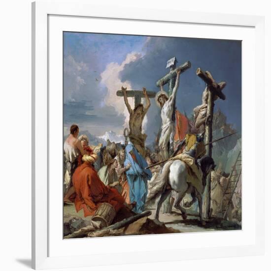 The Crucifixion, 1745-50-Giambattista & Giandomenico Tiepolo-Framed Giclee Print