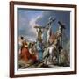 The Crucifixion, 1745-50-Giambattista & Giandomenico Tiepolo-Framed Giclee Print