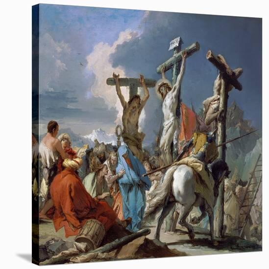 The Crucifixion, 1745-50-Giambattista & Giandomenico Tiepolo-Stretched Canvas