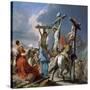 The Crucifixion, 1745-50-Giambattista & Giandomenico Tiepolo-Stretched Canvas