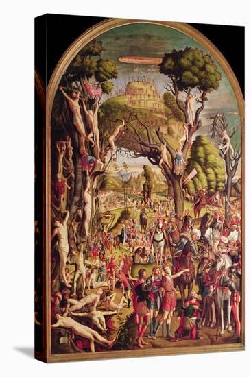 The Crucifixion and the Glorification of the Ten Thousand Martyrs on Mount Ararat-Vittore Carpaccio-Stretched Canvas