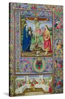 The Crucifixion and the Last Supper (Vellum)-Bartolomeo Della Gatta-Stretched Canvas