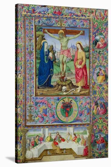 The Crucifixion and the Last Supper (Vellum)-Bartolomeo Della Gatta-Stretched Canvas