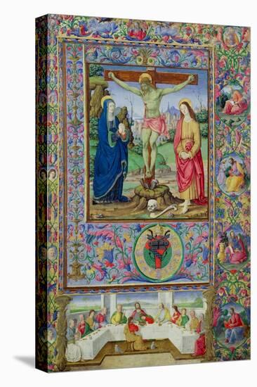 The Crucifixion and the Last Supper (Vellum)-Bartolomeo Della Gatta-Stretched Canvas