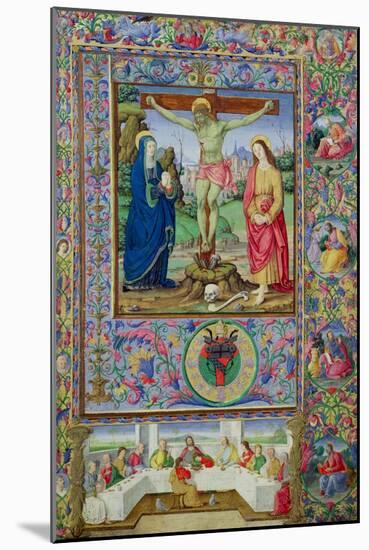 The Crucifixion and the Last Supper (Vellum)-Bartolomeo Della Gatta-Mounted Giclee Print