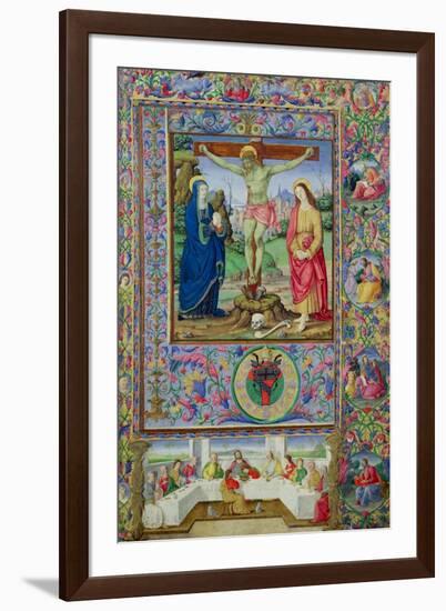 The Crucifixion and the Last Supper (Vellum)-Bartolomeo Della Gatta-Framed Giclee Print