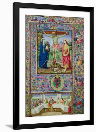 The Crucifixion and the Last Supper (Vellum)-Bartolomeo Della Gatta-Framed Giclee Print