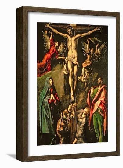 The Crucifixion, circa 1584-1600-El Greco-Framed Giclee Print
