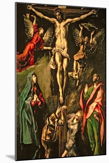The Crucifixion, circa 1584-1600-El Greco-Mounted Giclee Print
