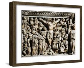 The Crucifixion, Detail from Pulpit-Nicola Pisano-Framed Giclee Print