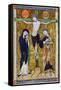 The Crucifixion, from a Psalter, C.1215 (Vellum)-French-Framed Stretched Canvas