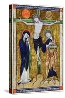 The Crucifixion, from a Psalter, C.1215 (Vellum)-French-Stretched Canvas