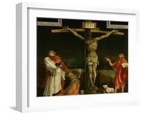 The Crucifixion, from the Isenheim Altarpiece, circa 1512-15-Matthias Grünewald-Framed Giclee Print